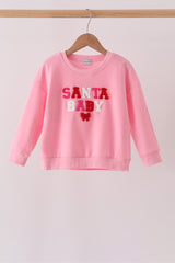 Pink Santa Baby French Knot Mom&me Top