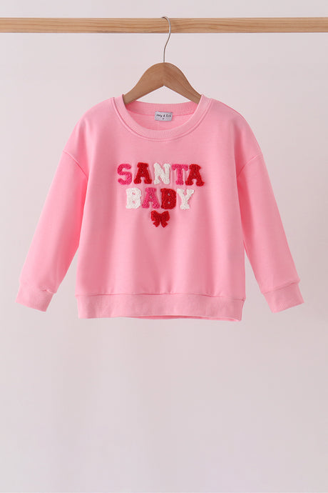 Pink Santa Baby French Knot Mom&me Top