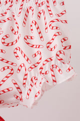 Red Candy Cane Sequin Bloomer Set