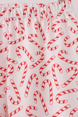 Red Candy Cane Sequin Ruffle Pants Set