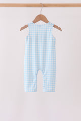 Blue Candy Cane Embroidery Gingham JonJon