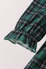 Forest Plaid Smocked Bloomer Set