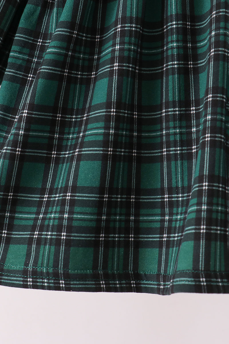 Forest Plaid Smocked Pants Set