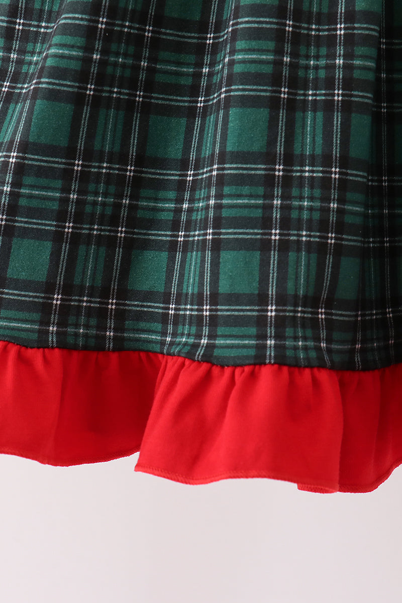 Forest Plaid Smocked Dress