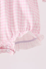 Pink Nutcracker Smocked Ruffle Bubble