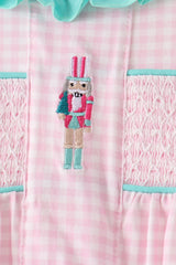 Pink Nutcracker Smocked Ruffle Pants Set