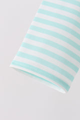 Mint Nutcracker Embroidery Stripe Top