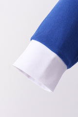 Blue Nativity Embroidery Pants Set