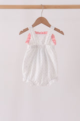 Pink Castle Applique Ruffle Bubble