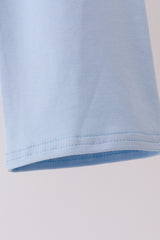 Blue Castle Applique Stripe Pants Set