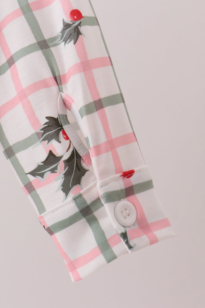 Red Holly Button Down Shirt