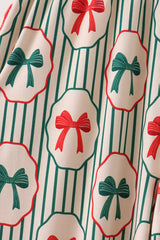 Green Christmas Bow Jumpsuit