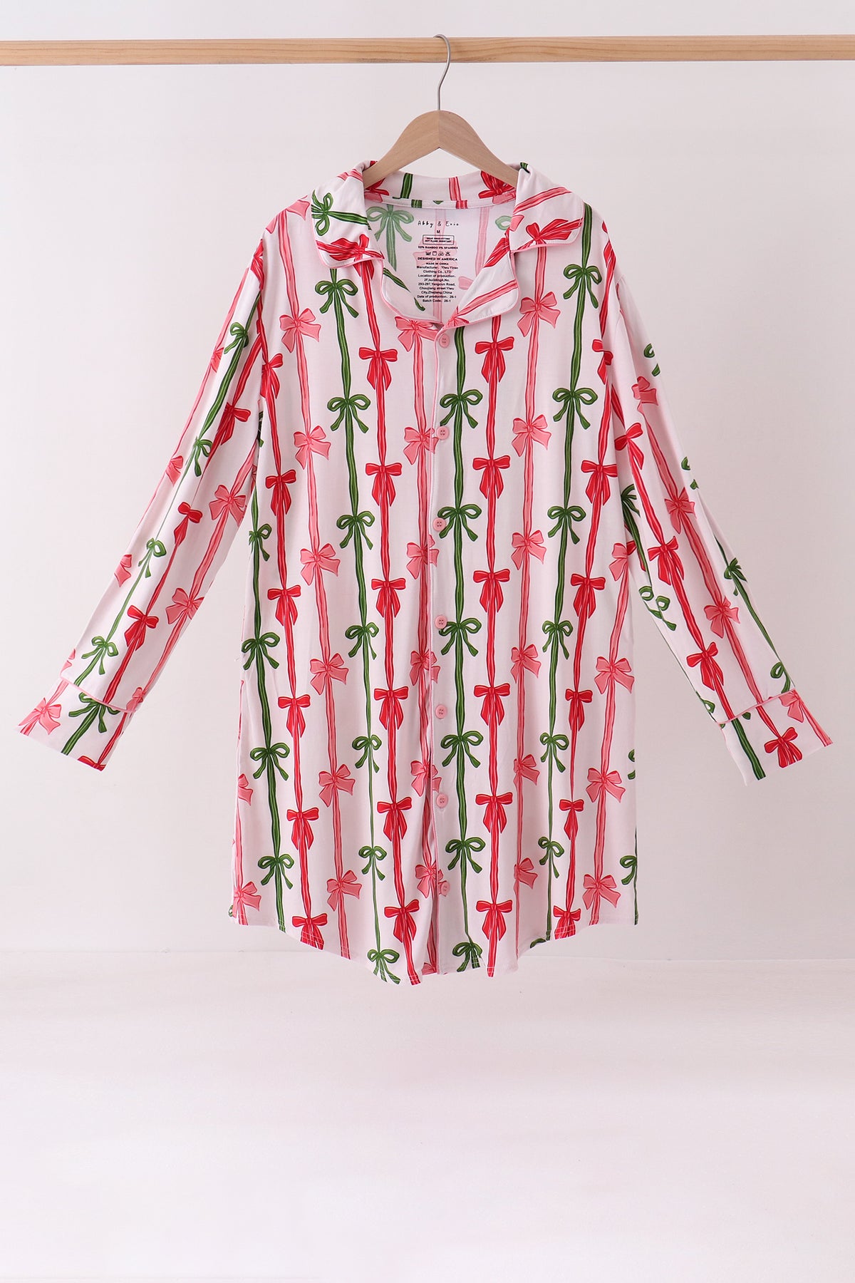Pink Bow Bamboo Mom Dress