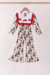 Red Velvet Ruffle jumpsuit