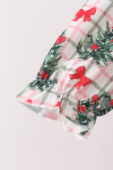 Red Velvet Ruffle Dress