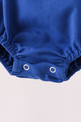 Blue Fire Truck Applique Gingham 2pc Set