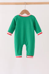 Green Reindeer French Knot Romper