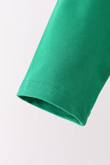 Green Reindeer French Knot Pants Set