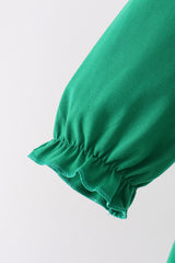 Green Reindeer French Knot Dress
