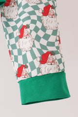 Green Santa French Knot Pants Set