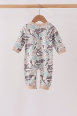 Hunting Deer Embroidery Romper