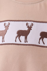 Hunting Deer Embroidery Pants Set