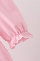 Pink Christmas Embroidery Dress