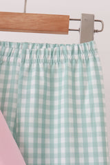 Pink Christmas Embroidery Pants Set