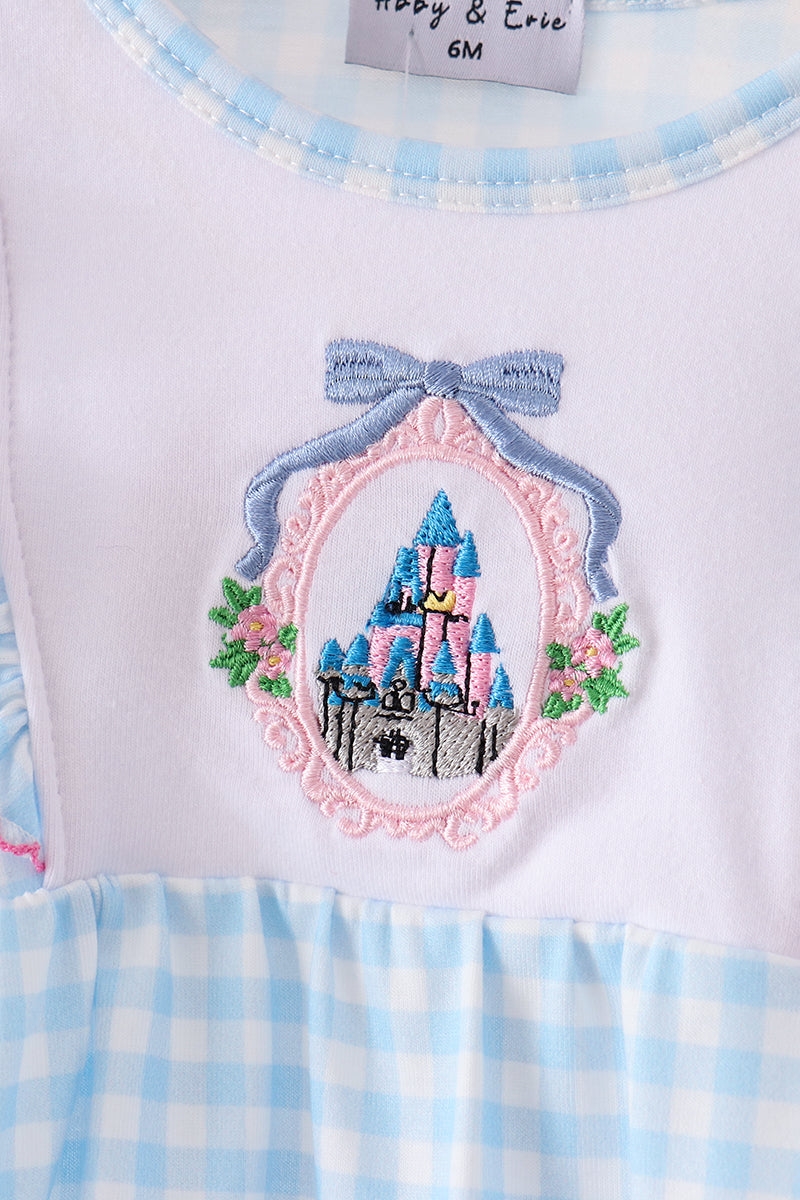 Blue Castle Embroidery Ruffle Bubble