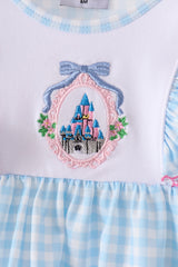 Blue Castle Embroidery Ruffle Bloomer Set
