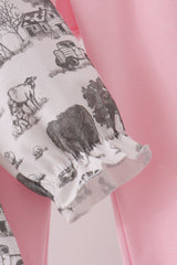 Pink Farm Ruffle Pants Set