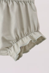 Green Farm Floral Embroidery Ruffle Bloomer Set
