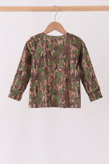 Camouflage Moose Embroidery Top