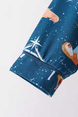 Navy Nativity Bamboo Pajama Set