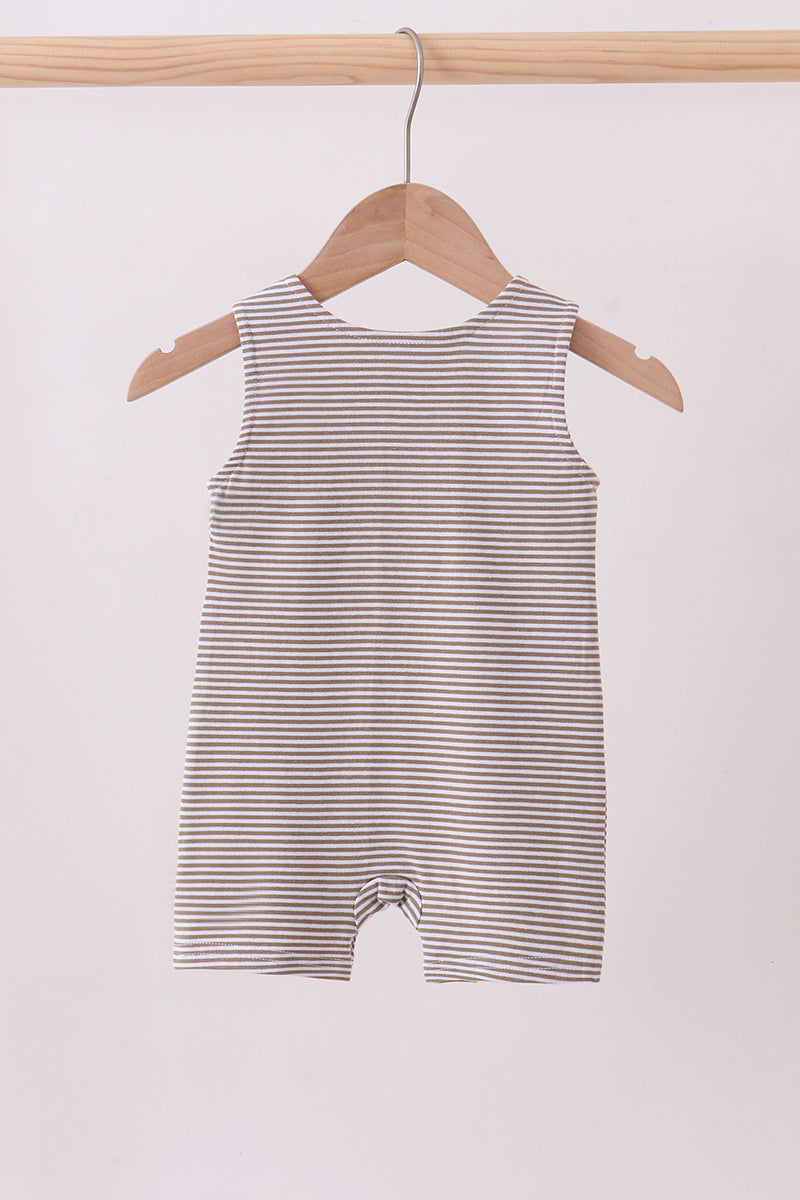 Sage duck embroidery stripe jonjon