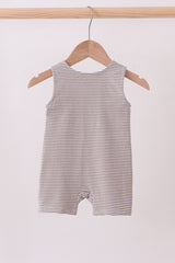 Sage duck embroidery stripe jonjon