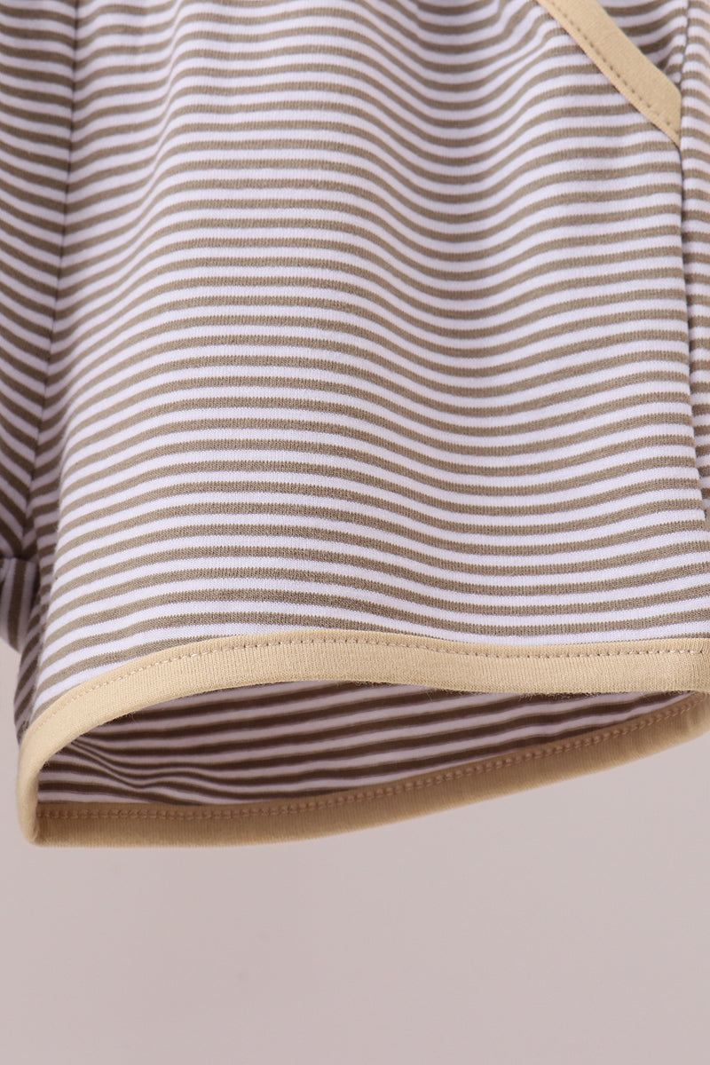 Sage duck embroidery shorts set