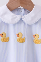 Blue duck embroidery stripe bubble