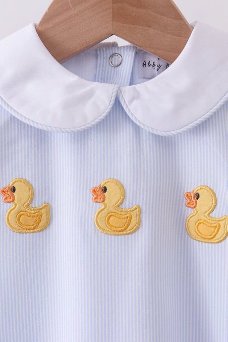 Blue duck embroidery stripe bubble