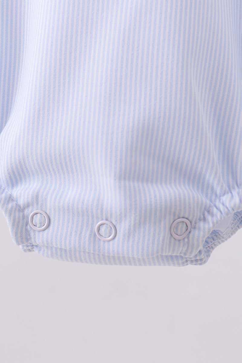 Blue duck embroidery stripe bubble