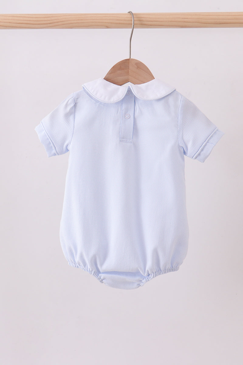 Blue duck embroidery stripe bubble