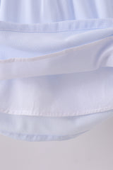 Blue duck embroidery stripe ruffle girl set