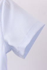 Blue duck embroidery stripe shorts set