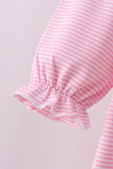 Red valentine's day embroidery ruffle pants set