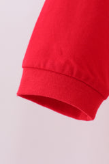 Red valentine's day heart embroidery pants set