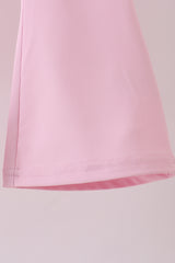 Pink active flare pants set