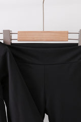 Black active  flare pants set