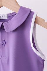 Purple active shorts set