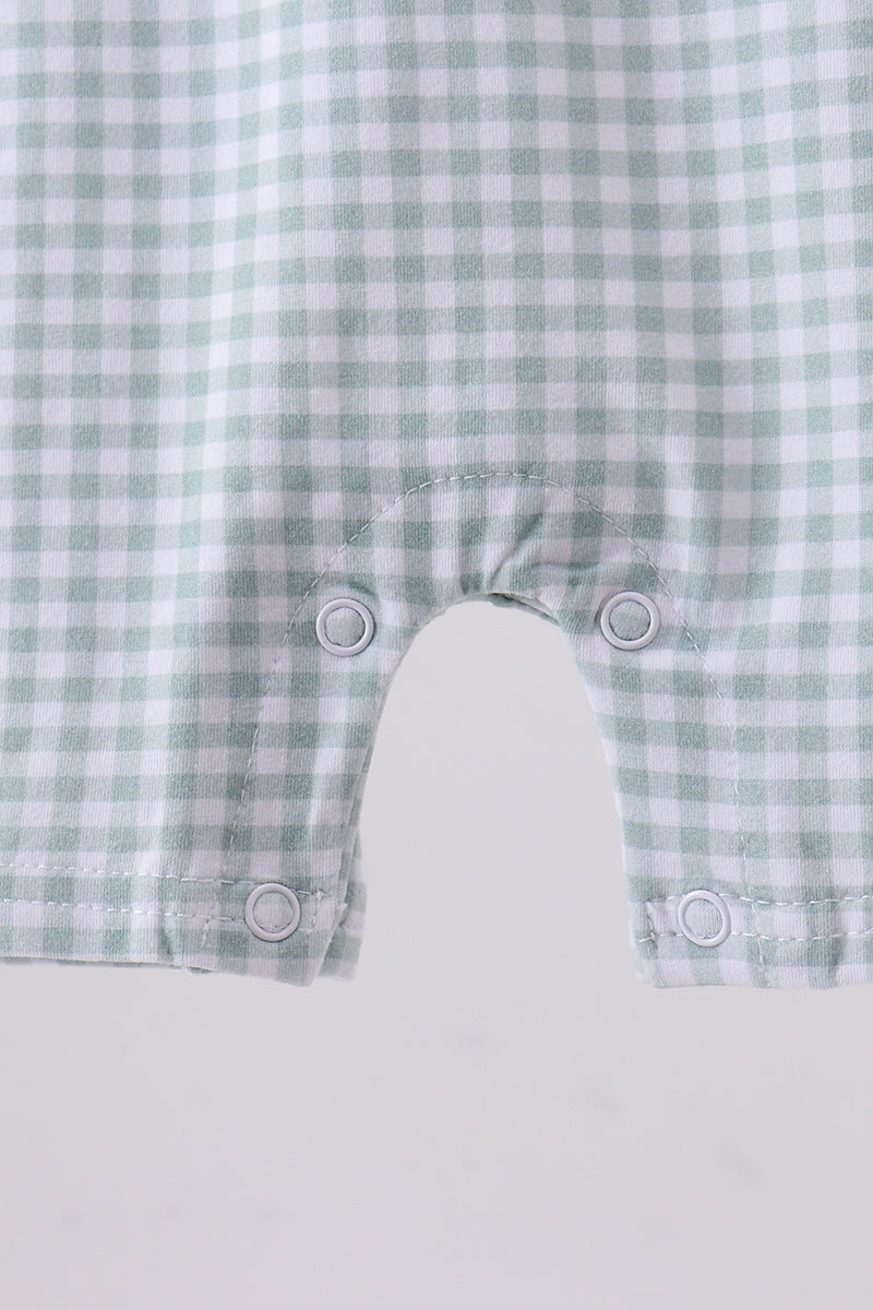 Blue cross embroidery gingham jonjon