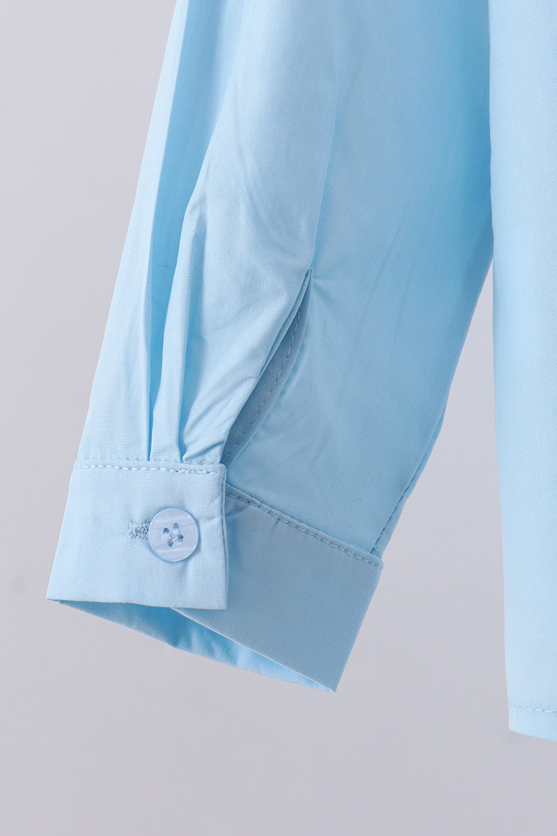 Blue button down shirt